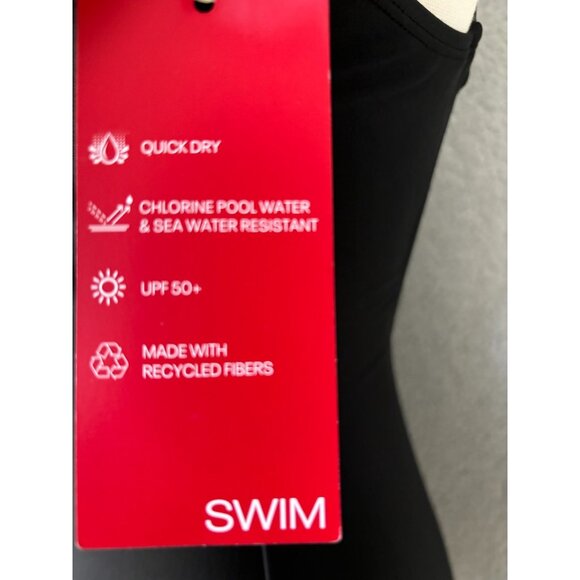 Reebok Women's High-Neck Athletic One-Piece Swimsuit Small Black New With Tag's. - Picture 6 of 8